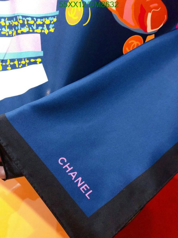 Chanel Replica Silk Christmas CC Heart Colorful Scarf Bandana