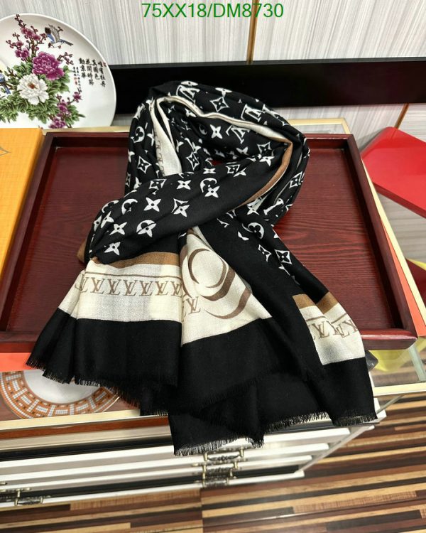 Louis Vuitton Replica Black Cashmere Monogram Scarf