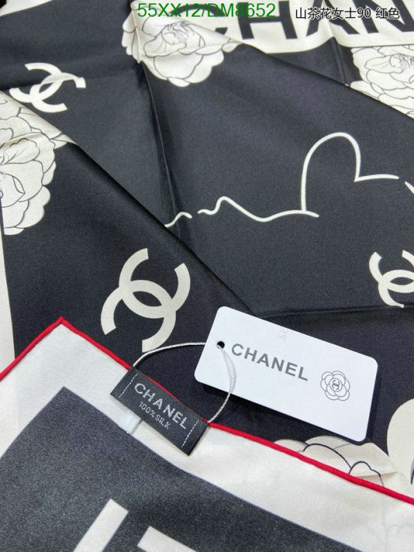 Chanel Replica Silk Woman Camellia Scarf 90CM