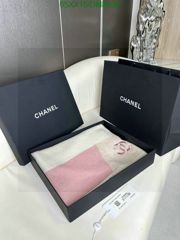 Chanel Replica CC Striped Cashmere Knitted Scarf