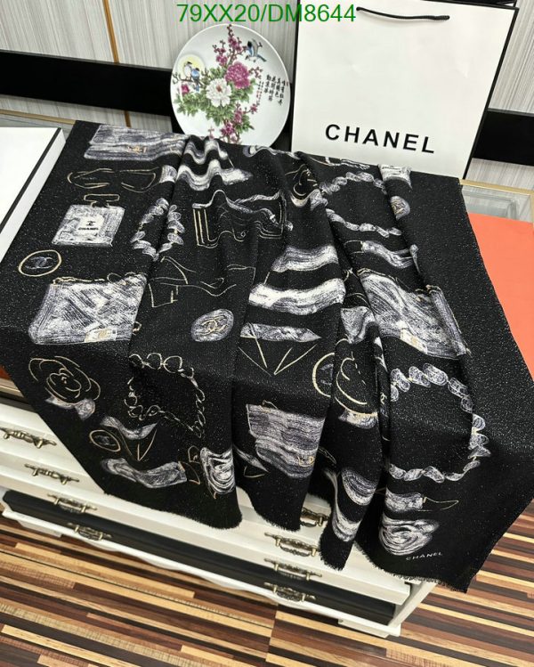 Chanel Replica Cashmere Black Print Square 85