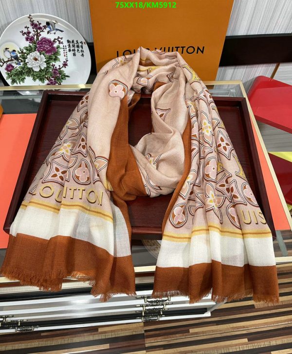 Louis Vuitton Replica Cashmere Monogram Cascade 90 Square Scarf