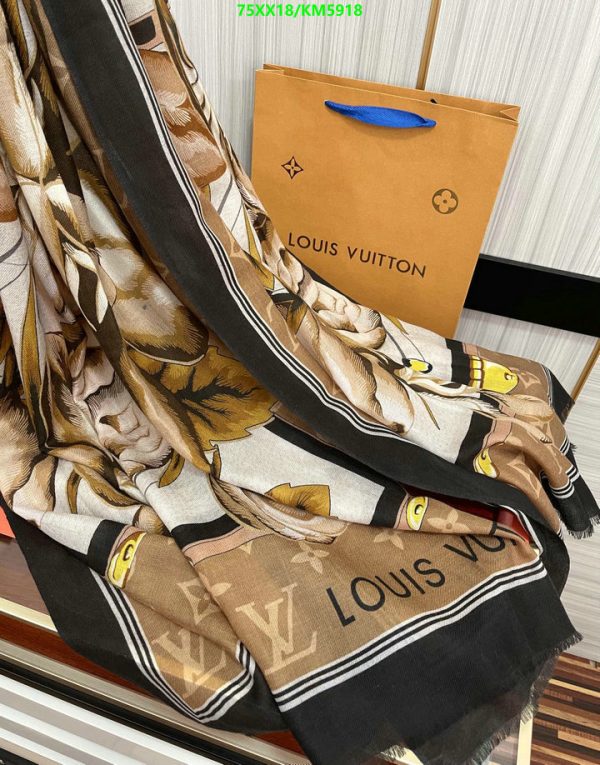 Louis Vuitton Replica Cashmere Malle Fleurs Square Scarf Shawl