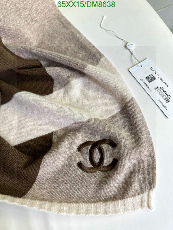 Chanel Replica CC Striped Cashmere Knitted Scarf