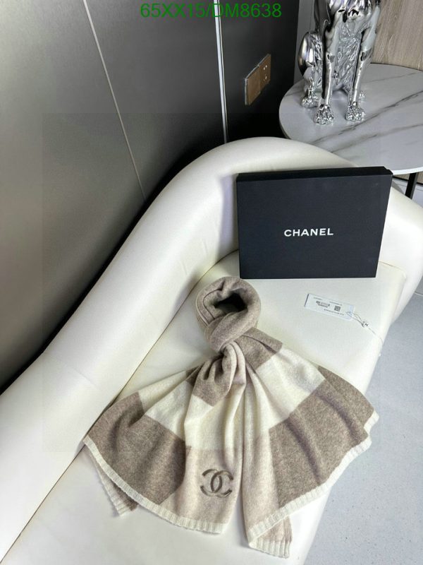 Chanel Replica CC Striped Cashmere Knitted Scarf