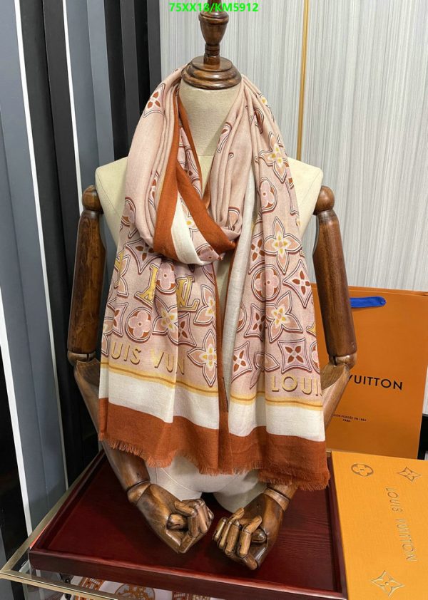 Louis Vuitton Replica Cashmere Monogram Cascade 90 Square Scarf