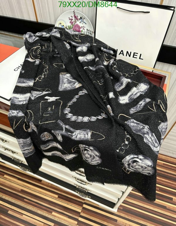 Chanel Replica Cashmere Black Print Square 85