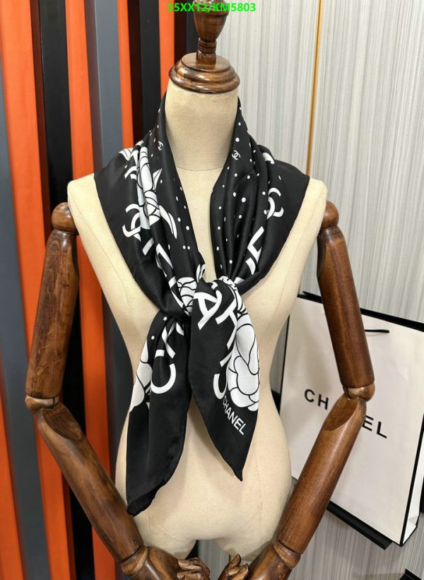 Chanel Replica Coco Camellia Silk Square Scarf