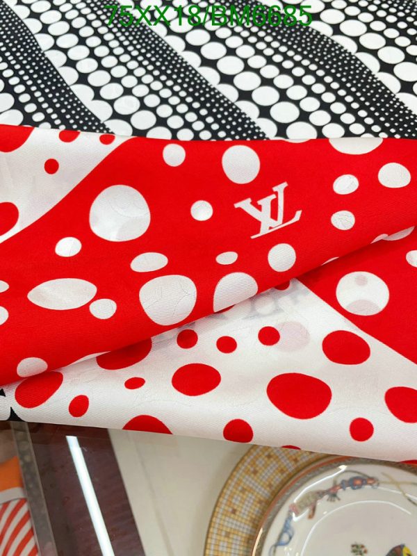 Louis Vuitton Replica LV x YK Kusama Infinity Dots Scarf Red White