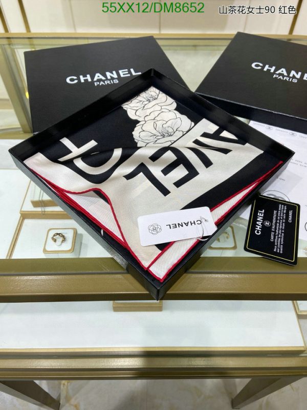 Chanel Replica Silk Woman Camellia Scarf 90CM