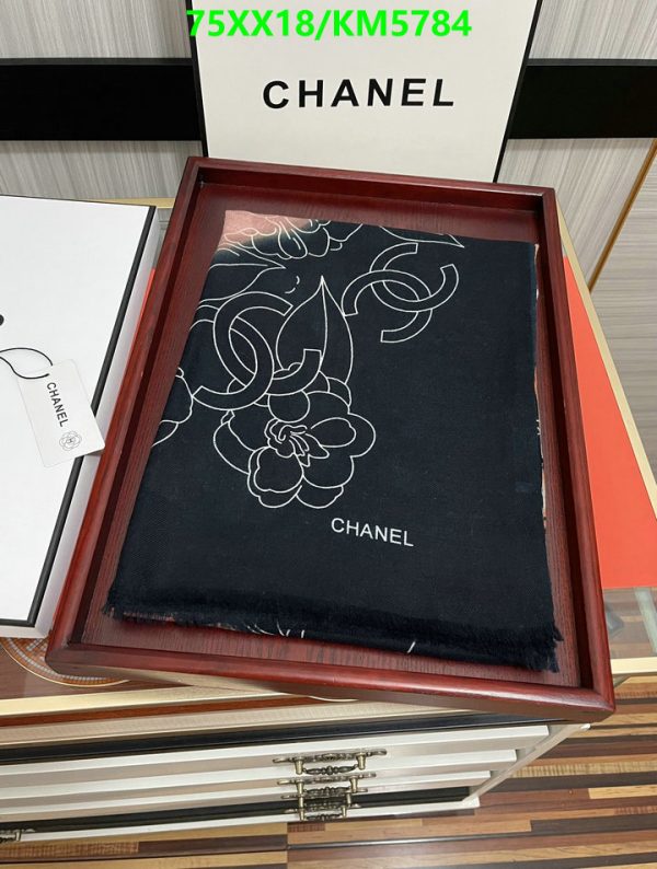 Chanel Replica Luxury Multicolour Cashmere Black Scarf