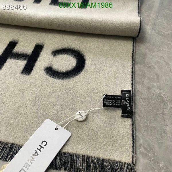 Chanel Replica Large CC Scarf Stole Black White