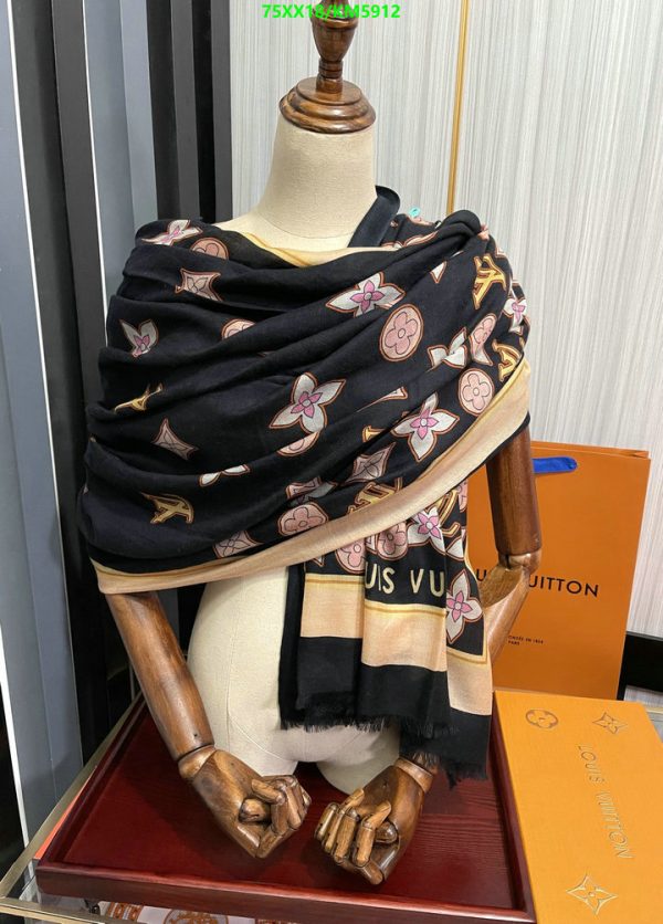 Louis Vuitton Replica Cashmere Monogram Cascade 90 Square Scarf