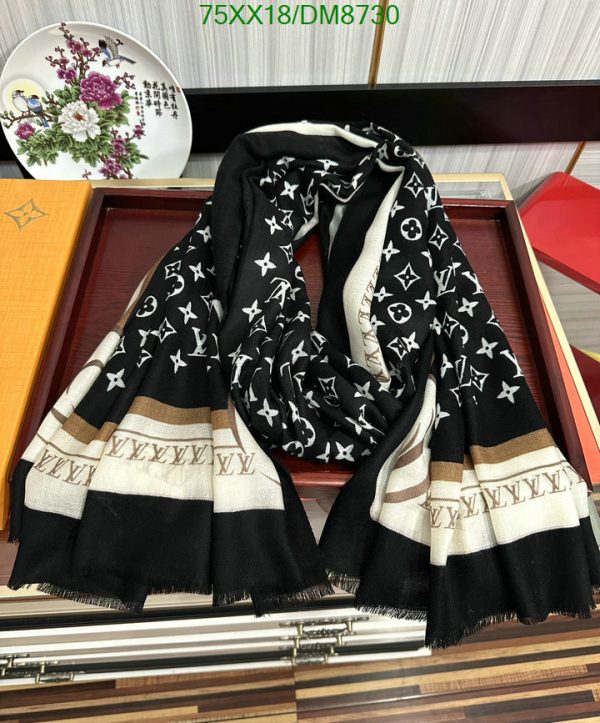 Louis Vuitton Replica Black Cashmere Monogram Scarf