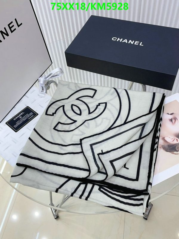 Chanel Replica Cashmere White Square Shawl & Scarf