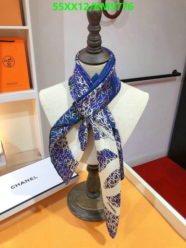 Chanel Replica Bold CC Silk Printed Square Scarf