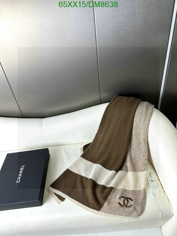 Chanel Replica CC Striped Cashmere Knitted Scarf