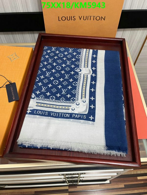 Louis Vuitton Replica Monogram Cashmere Denim Scarf/Shawl