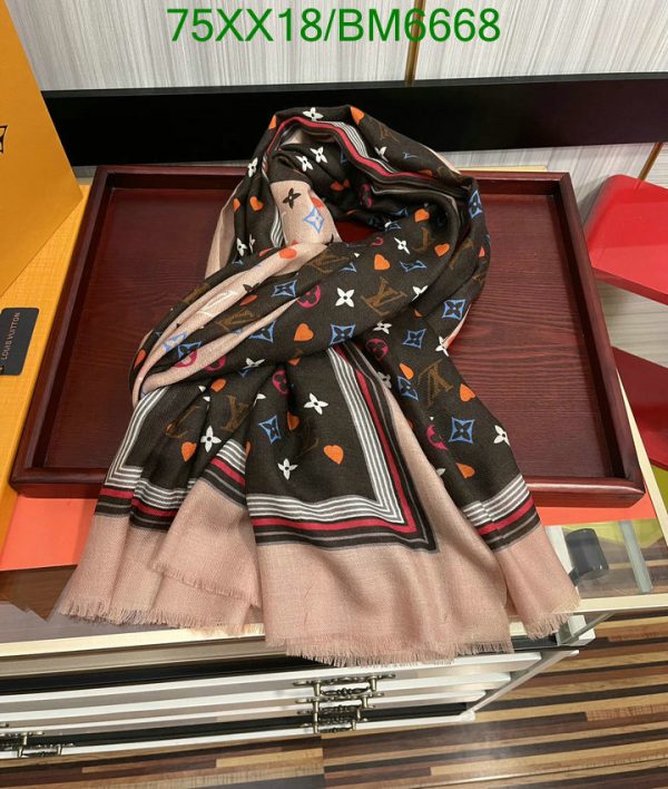 Louis Vuitton Replica Navy Blue Multi Monogram Heart Scarf