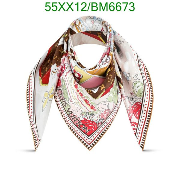 Louis Vuitton Replica Vivienne World 90 Square Scarf