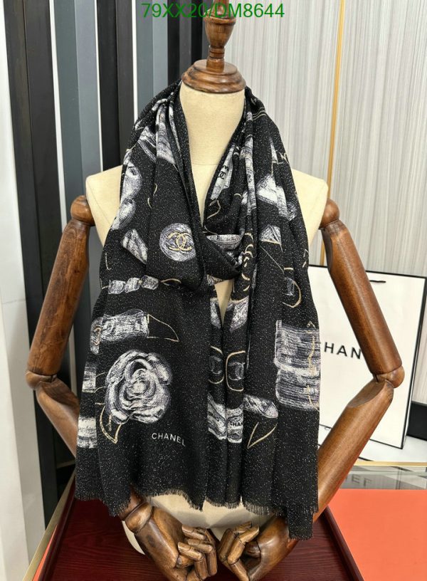 Chanel Replica Cashmere Black Print Square 85