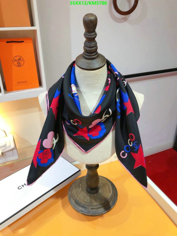 Chanel Replica Kamitsuki Maple Silk Print Square Scarf