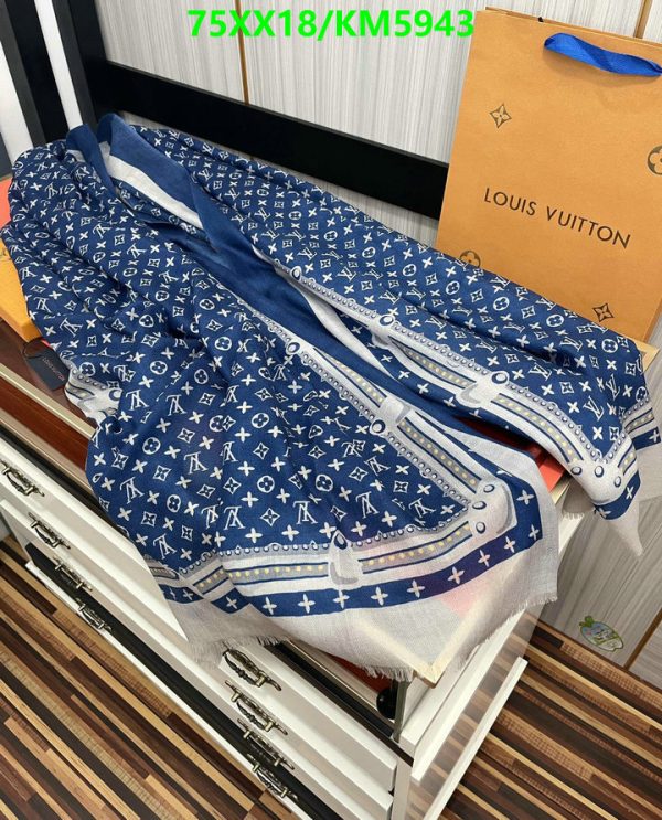 Louis Vuitton Replica Monogram Cashmere Denim Scarf/Shawl