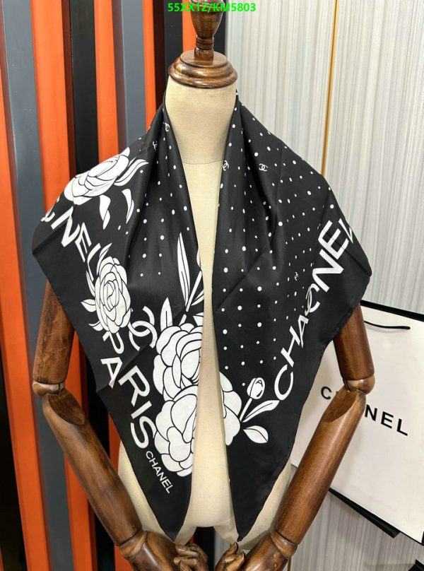 Chanel Replica Coco Camellia Silk Square Scarf