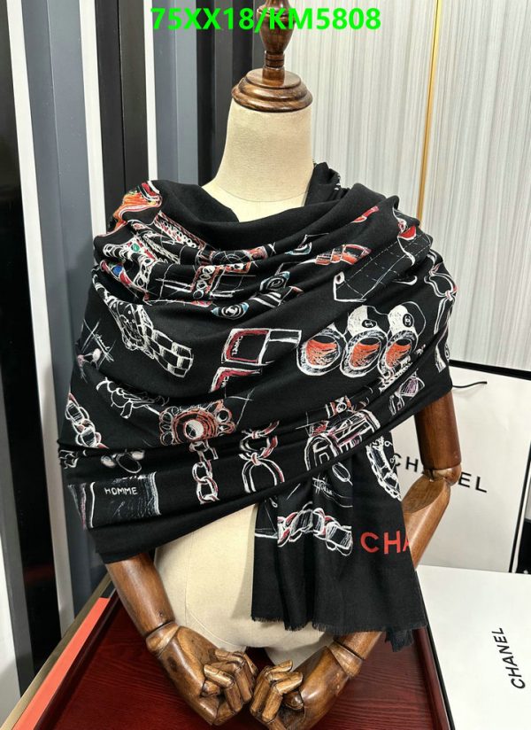 Chanel Replica Cashmere Logo Icon Shawl and Scarf