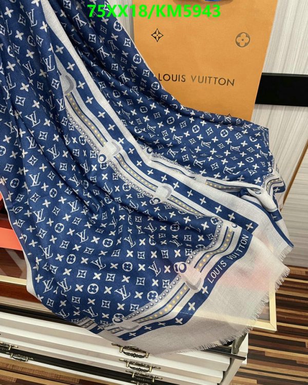 Louis Vuitton Replica Monogram Cashmere Denim Scarf/Shawl