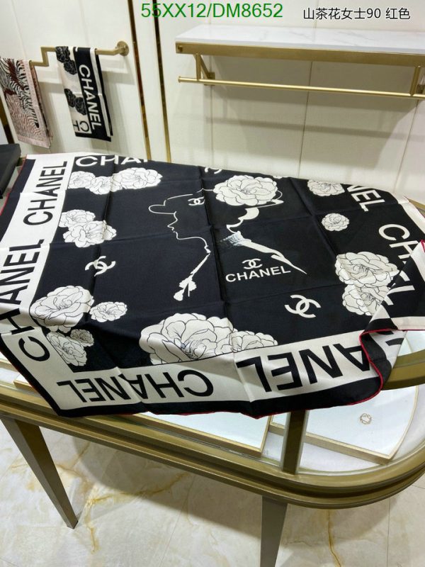 Chanel Replica Silk Woman Camellia Scarf 90CM