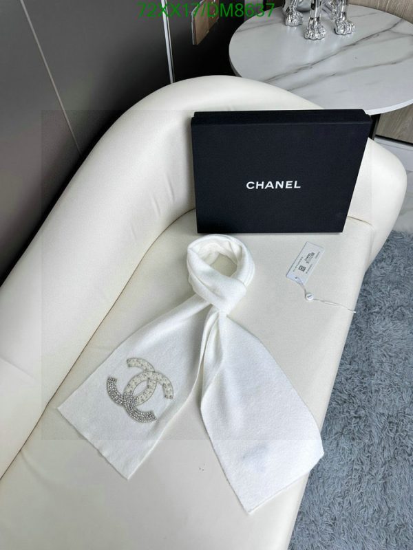 Chanel Replica Cashmere CC Crystal Scarf Black & White