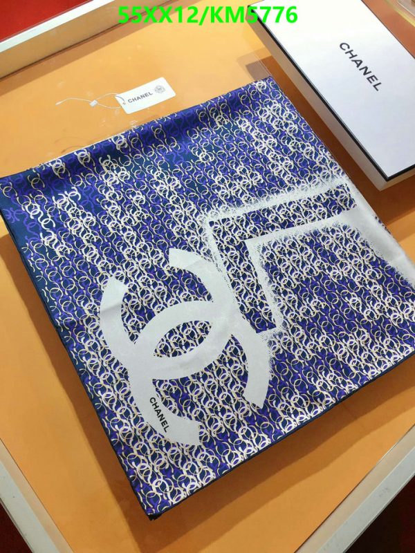 Chanel Replica Bold CC Silk Printed Square Scarf