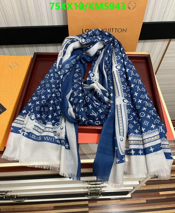 Louis Vuitton Replica Monogram Cashmere Denim Scarf/Shawl