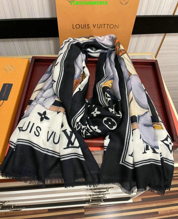 Louis Vuitton Replica Cashmere Malle Fleurs Square Scarf Shawl