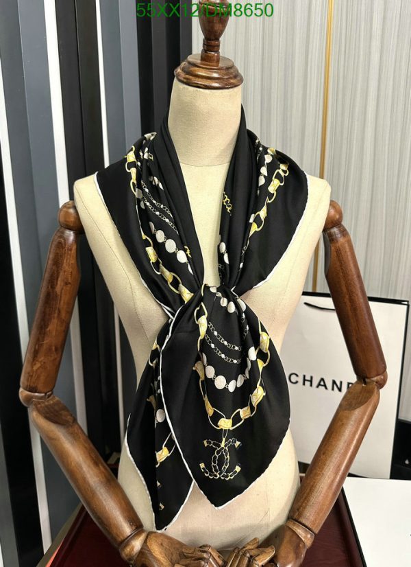 Chanel Replica Black Silk Fall Winter Scarf/Shawl