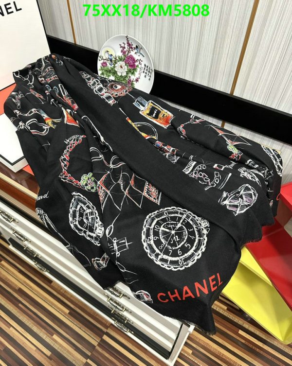 Chanel Replica Cashmere Logo Icon Shawl and Scarf