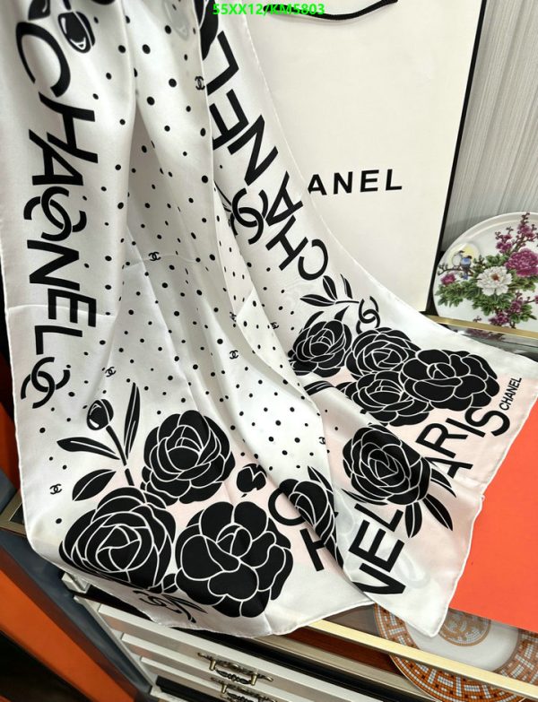 Chanel Replica Coco Camellia Silk Square Scarf