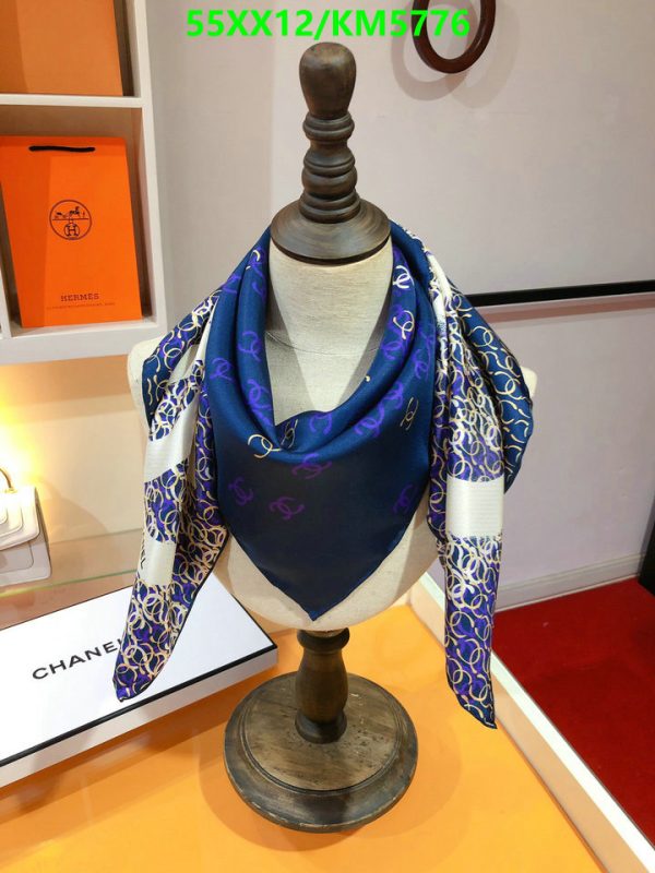 Chanel Replica Bold CC Silk Printed Square Scarf