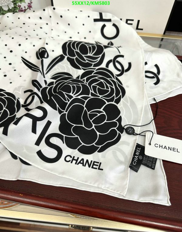 Chanel Replica Coco Camellia Silk Square Scarf