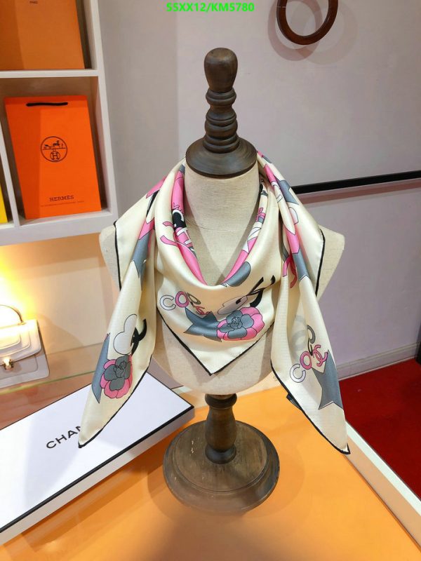 Chanel Replica Kamitsuki Maple Silk Print Square Scarf