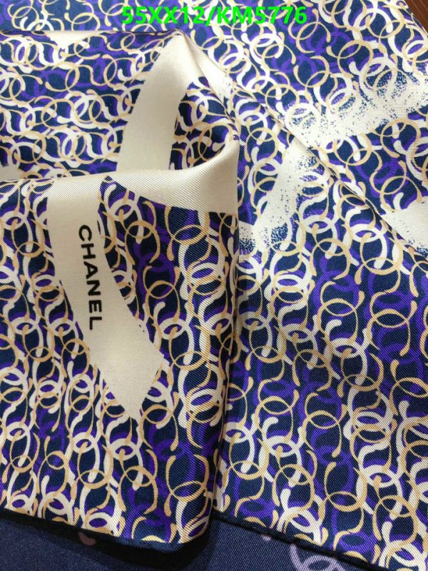 Chanel Replica Bold CC Silk Printed Square Scarf