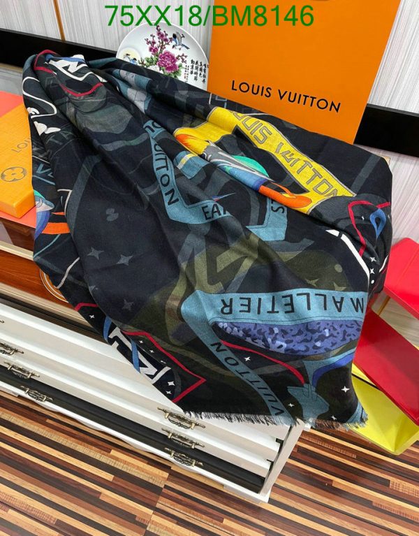 Louis Vuitton Replica Blend Novelty Outer Space Print Shawl