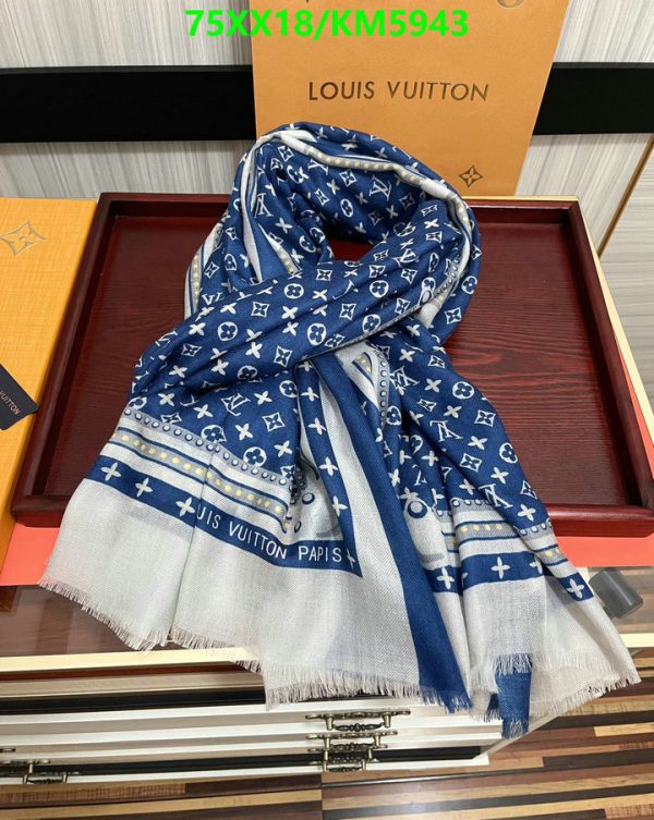 Louis Vuitton Replica Monogram Cashmere Denim Scarf/Shawl