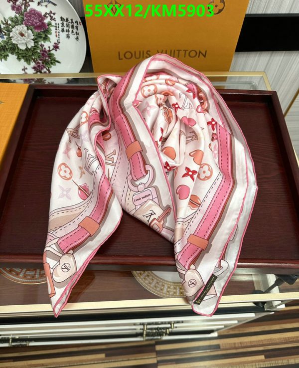 Louis Vuitton Replica Pink Heart Flower Lips VL Logo Print