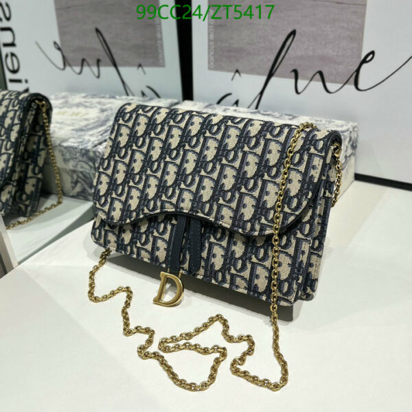 Christian Dior 1:1 Mirror Saddle Chain Oblique Jacquard Bag