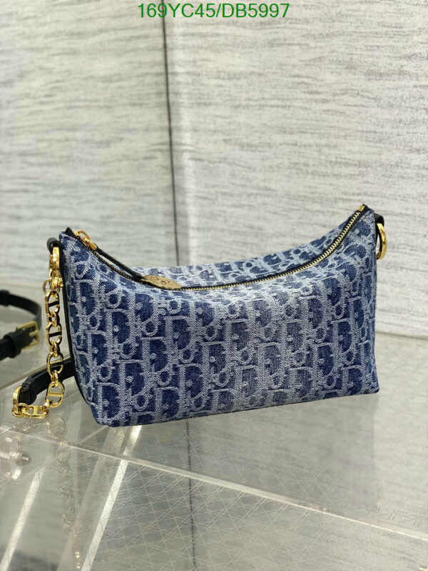 Christian Dior 1:1 Mirror Blue Diorstar Hobo Bag with Chain