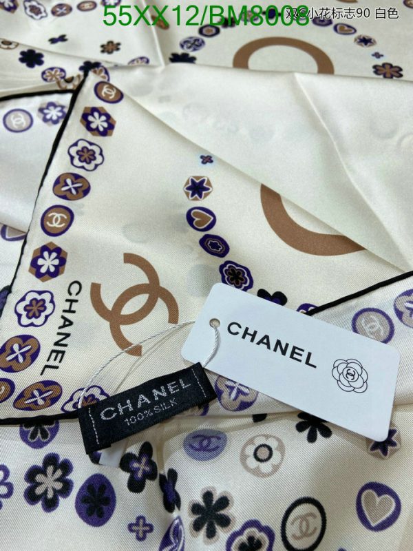 Chanel Replica White Black Silk Luxury Shawl Scarf