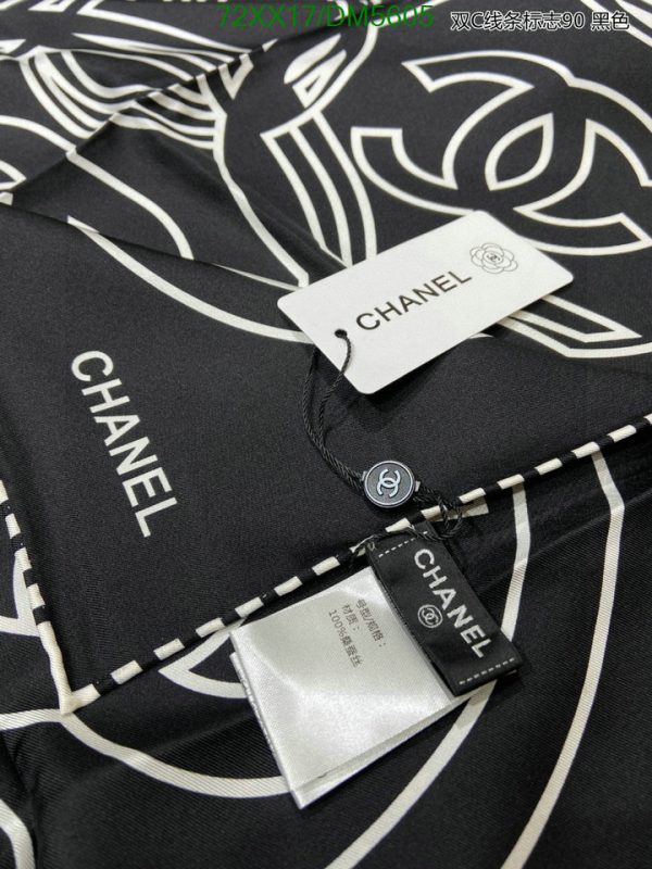 Chanel Replica Silk Scarf Luxury Black/White Square 90