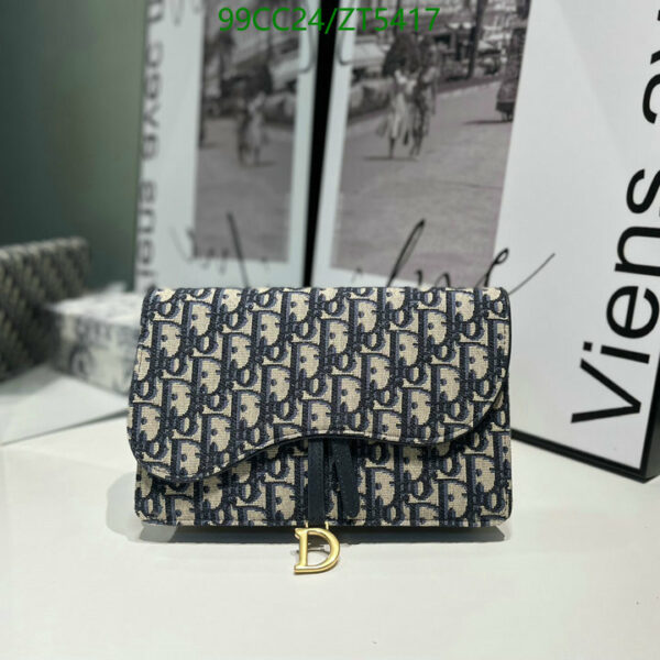 Christian Dior 1:1 Mirror Saddle Chain Oblique Jacquard Bag